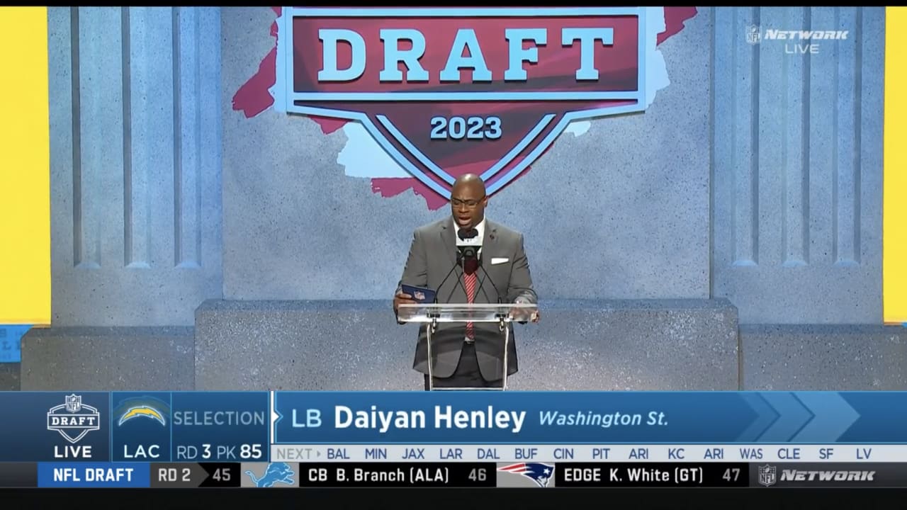 2023 Nfl Draft Chargers Select Lb Daiyan Henley Washington State Round 3 Pick 85 