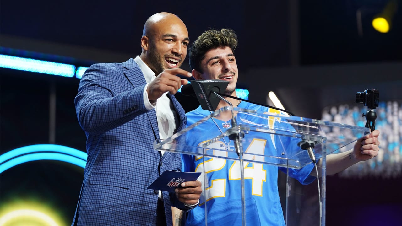 Faze Rug Announces LA Chargers 3rd Round Pick [2022 NFL Draft] 