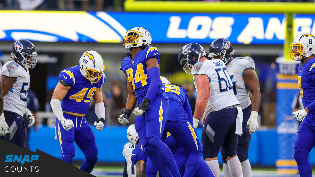 Snap Counts Los Angeles Chargers vs. Tennessee Titans