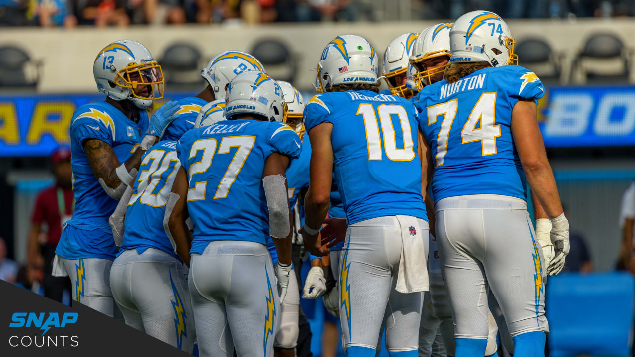 Chargers vs. Raiders 2022: Week 1 Snap Counts - Bolts From The Blue