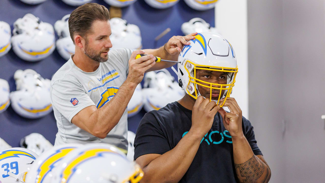 Los Angeles Chargers safety Raheem Layne (41) walks off the field