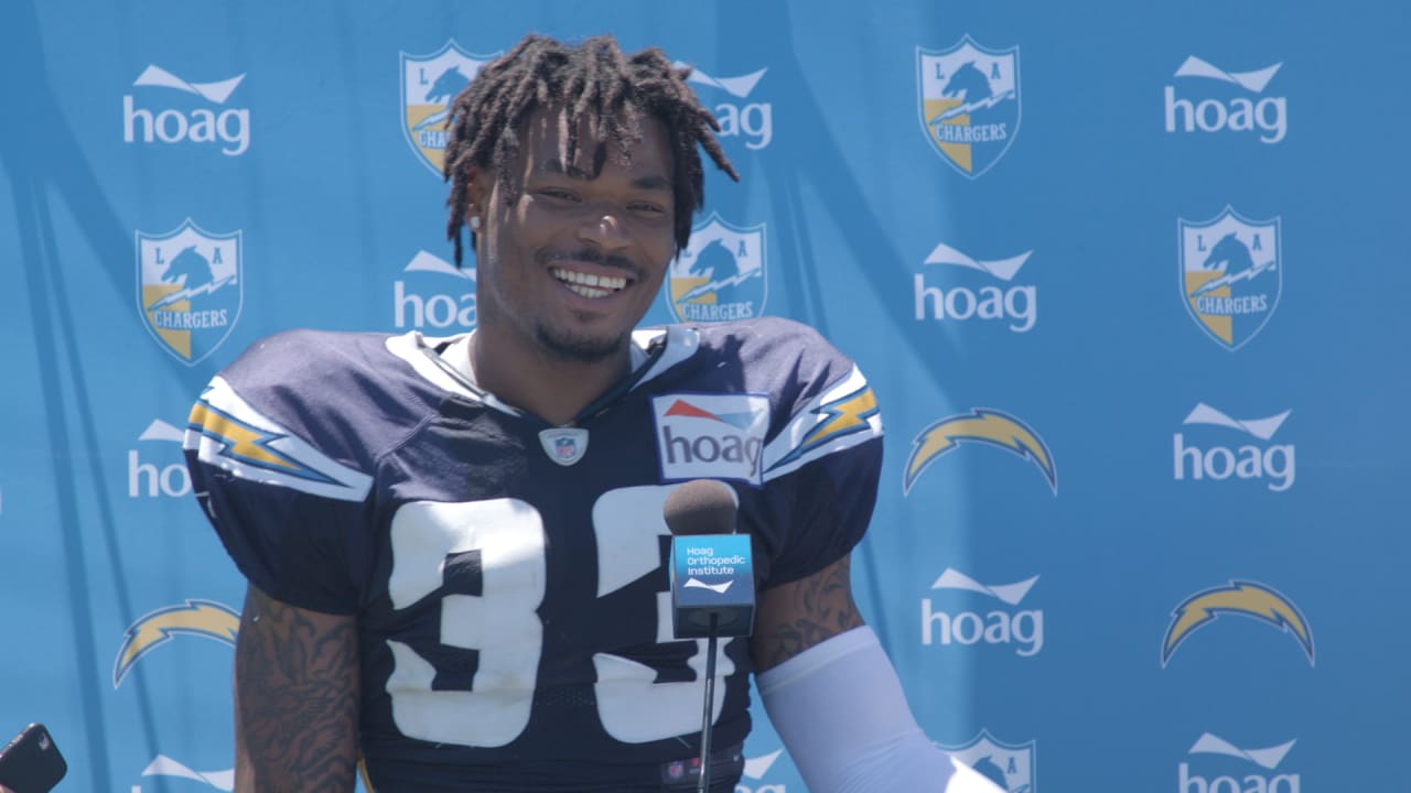 Los Angeles Chargers safety Derwin James Jr (33) during training camp on  Tuesday, Aug 17, 2021, in Costa Mesa, Calif. (Dylan Stewart/Image of Sport  vi Stock Photo - Alamy