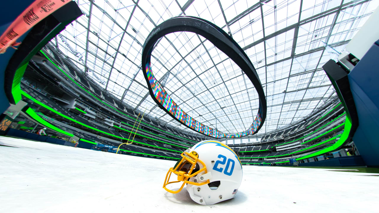 Touring SoFi Stadium Equipment Room LA Rams Chargers Team Store