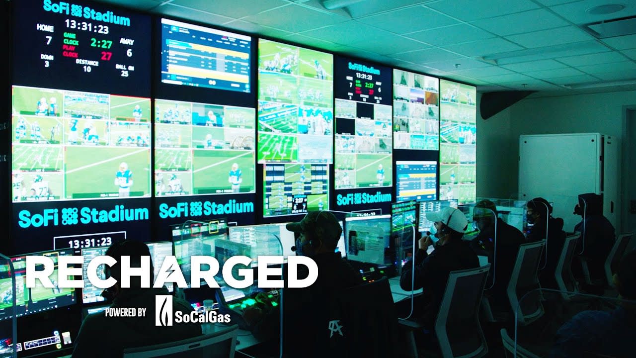 Go behind the scenes in the SoFi Stadium control room before the Los  Angeles Chargers' home opener against the Kansas City Chiefs