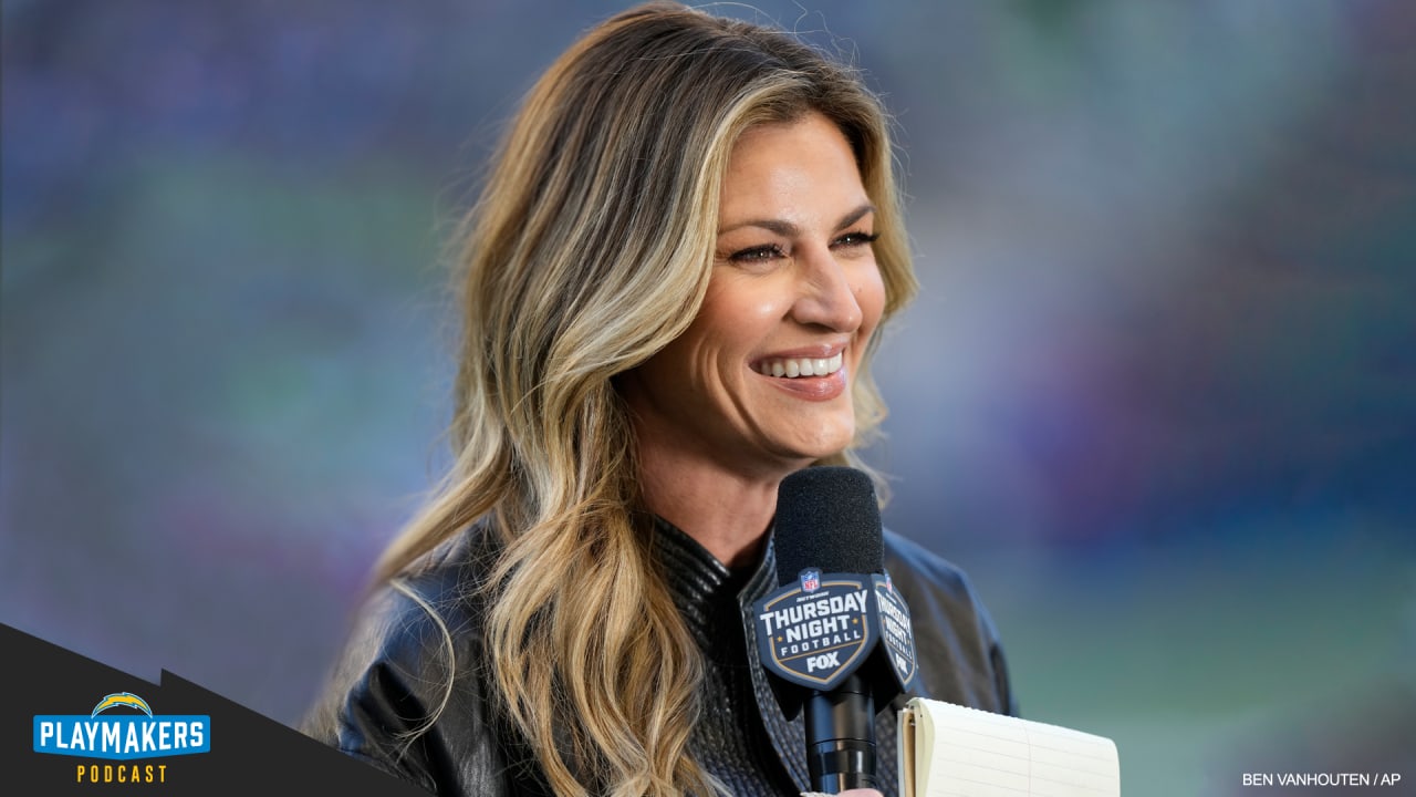 NBC Sports NFL sideline reporter Melissa Start interviews Kansas