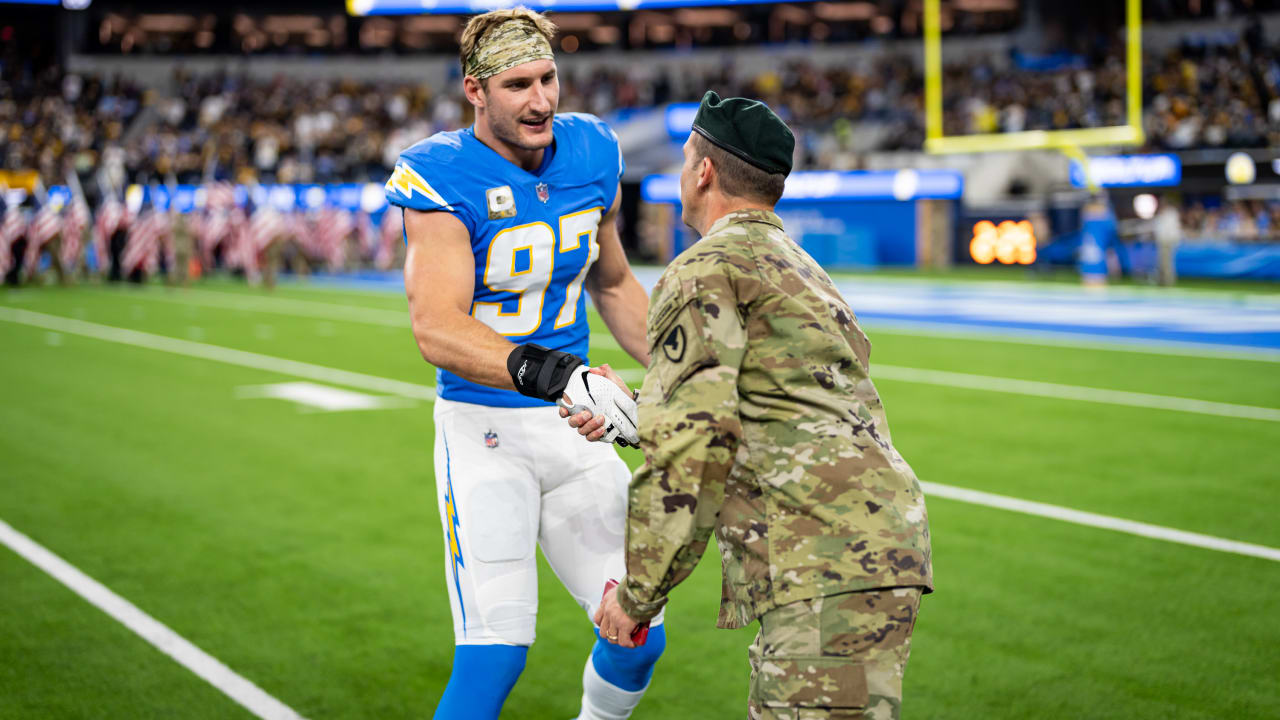 Joey Bosa Los Angeles Chargers military salute to service Jersey