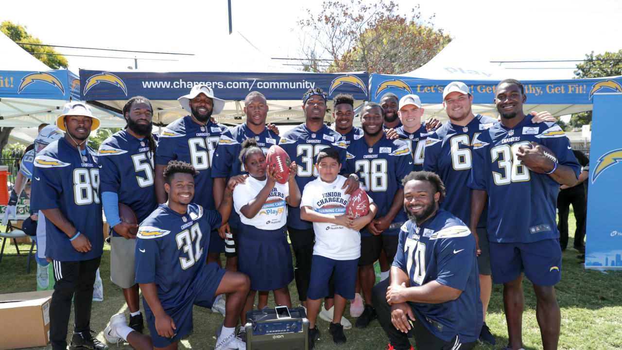 Chargers Rookies Join over 200 Kids at Play60 Camp