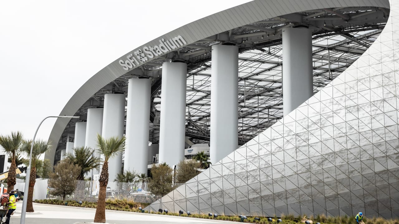 SoFi Stadium under construction in Inglewood, CA (Google Maps)