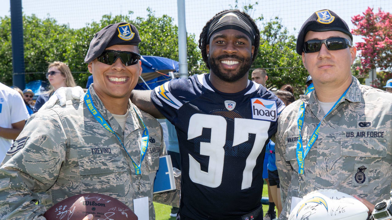 Chargers Honor Military with Special Day at Camp