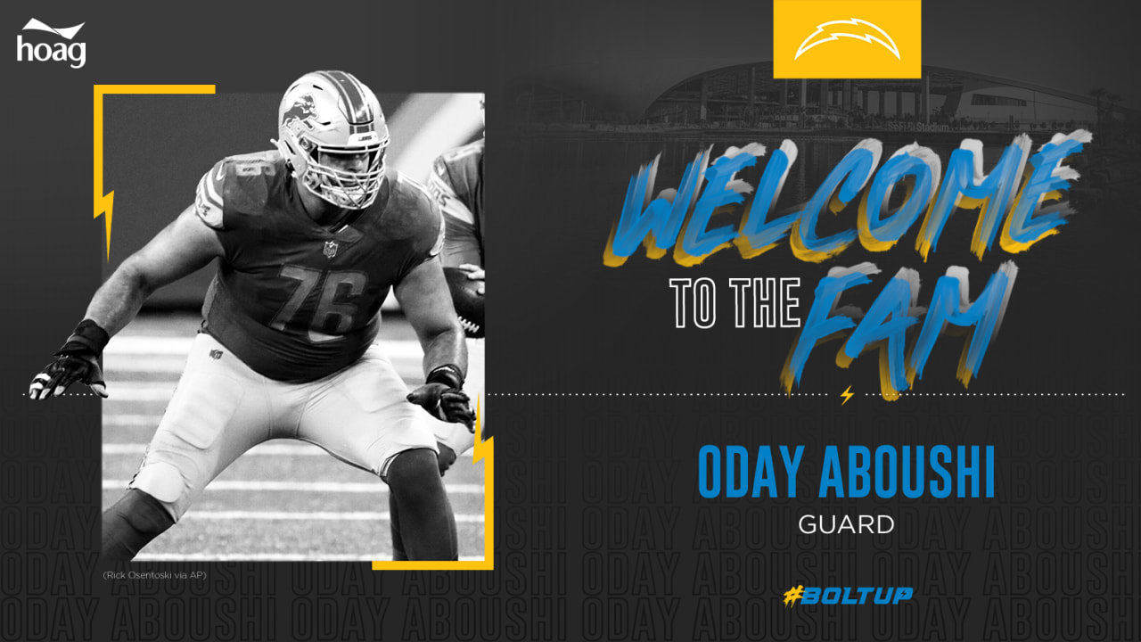 G Oday Aboushi Agreed to Terms with Bolts, Free Agency 2021