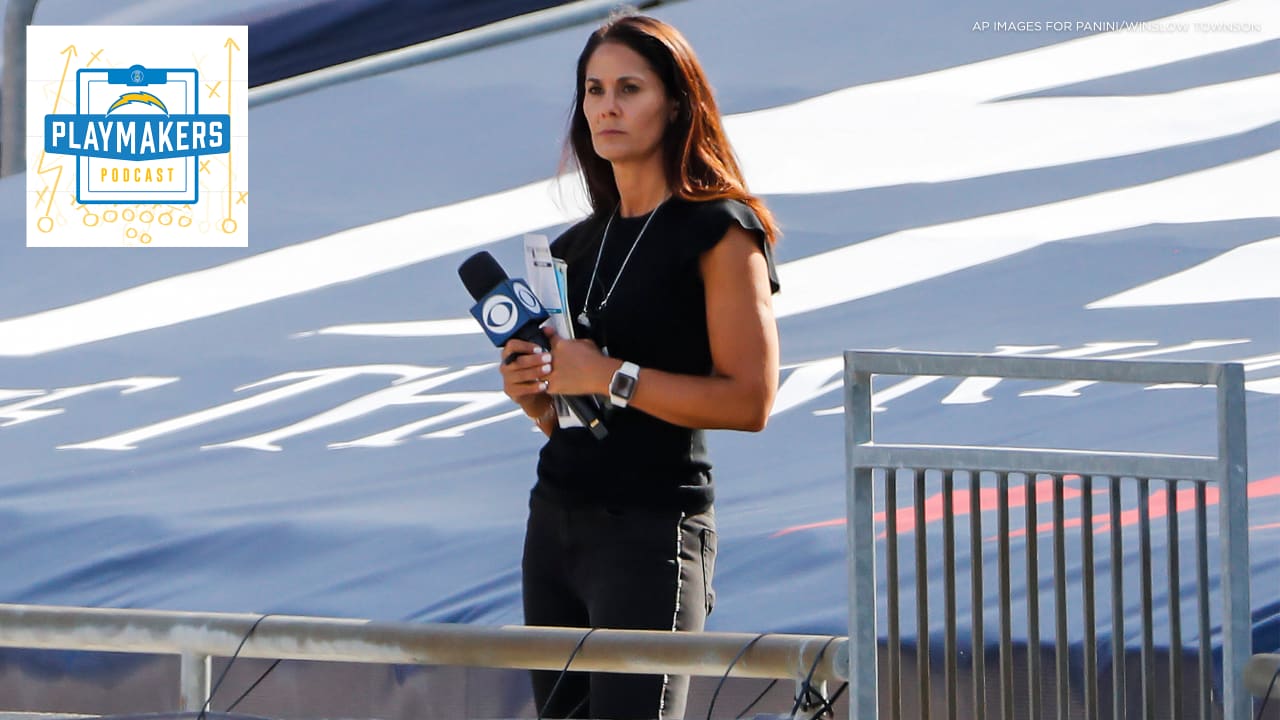 CBS sideline reporter Tracy Wolfson during an NFL football game