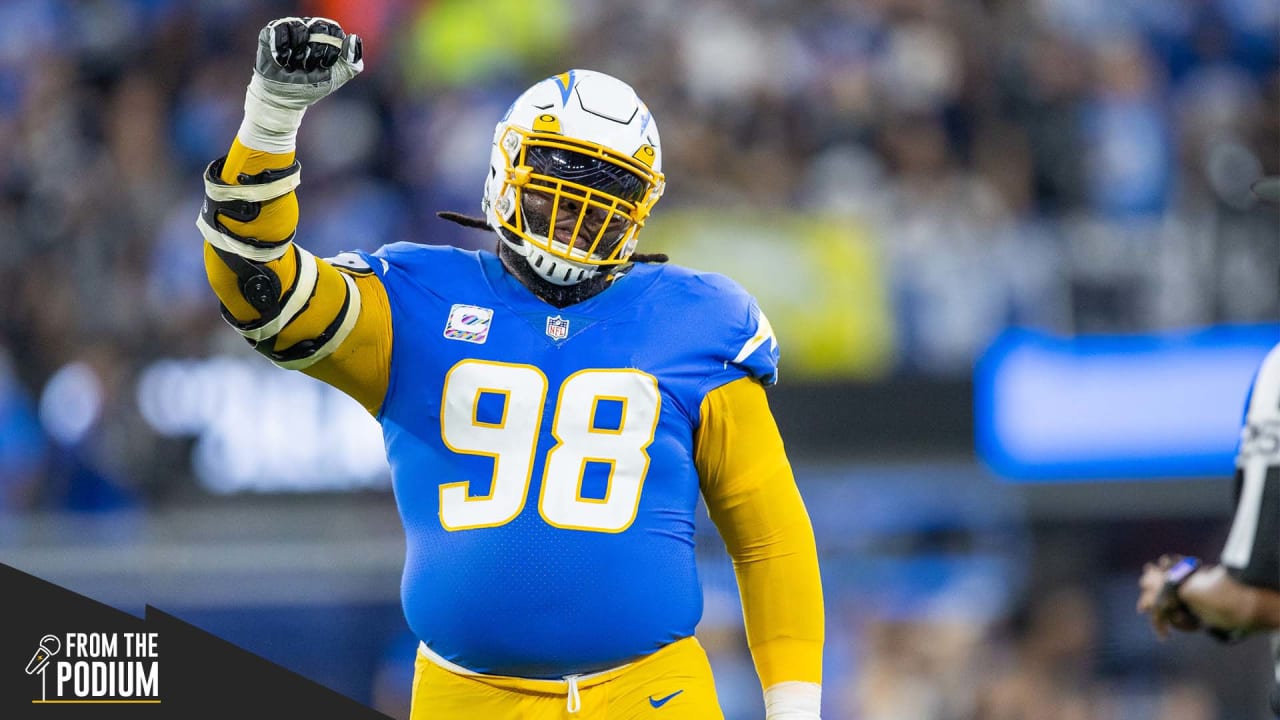 Defensive tackle Linval Joseph of the Minnesota Vikings celebrates