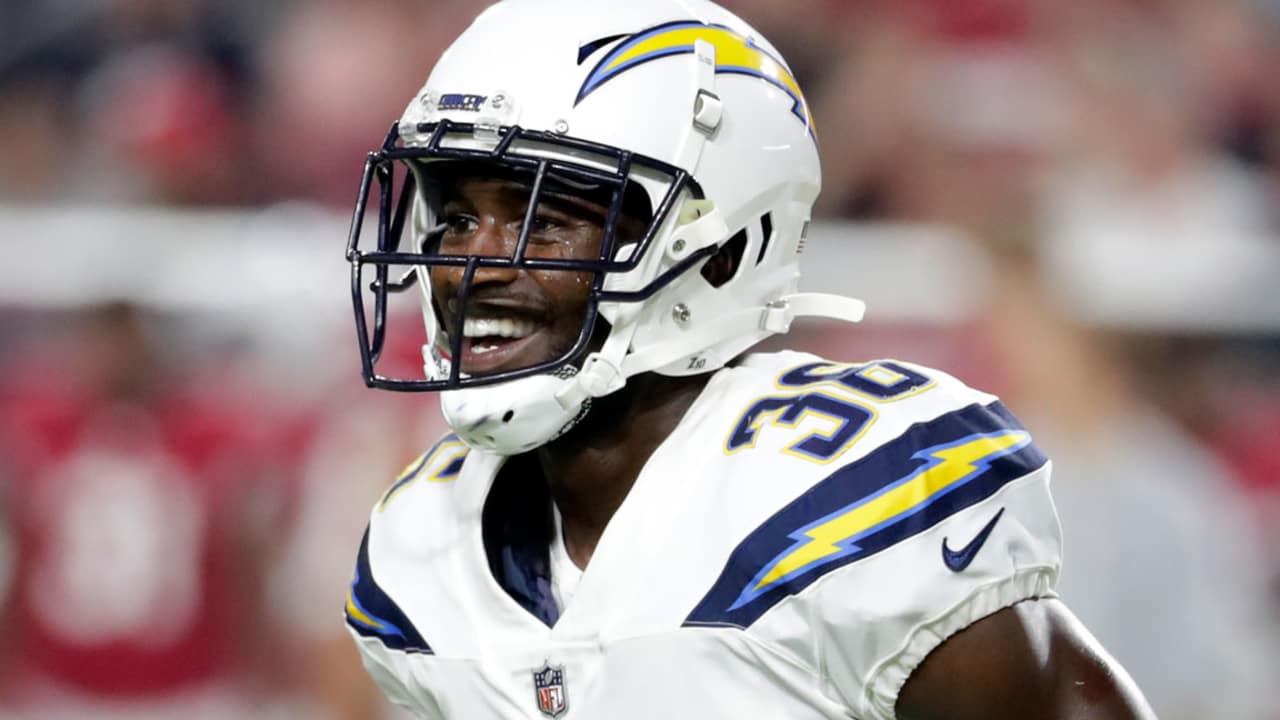 October 07, 2018 Los Angeles Chargers tight end Virgil Green (88)  celebrates after scoring a touchdown during the football game between the  Oakland Raiders and the Los Angeles Chargers at the StubHub