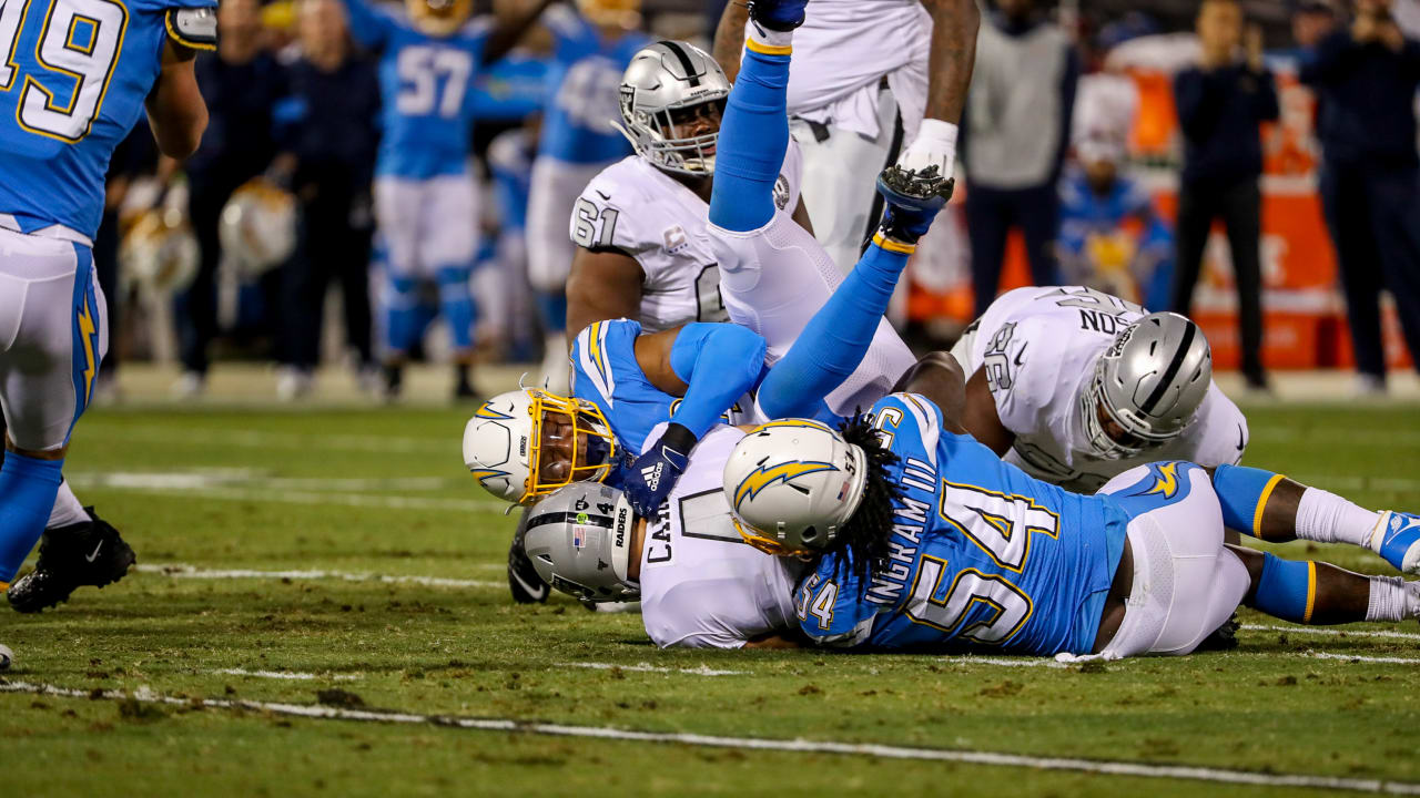 Melvin Ingram Beats Raiders' Double Team for Sack