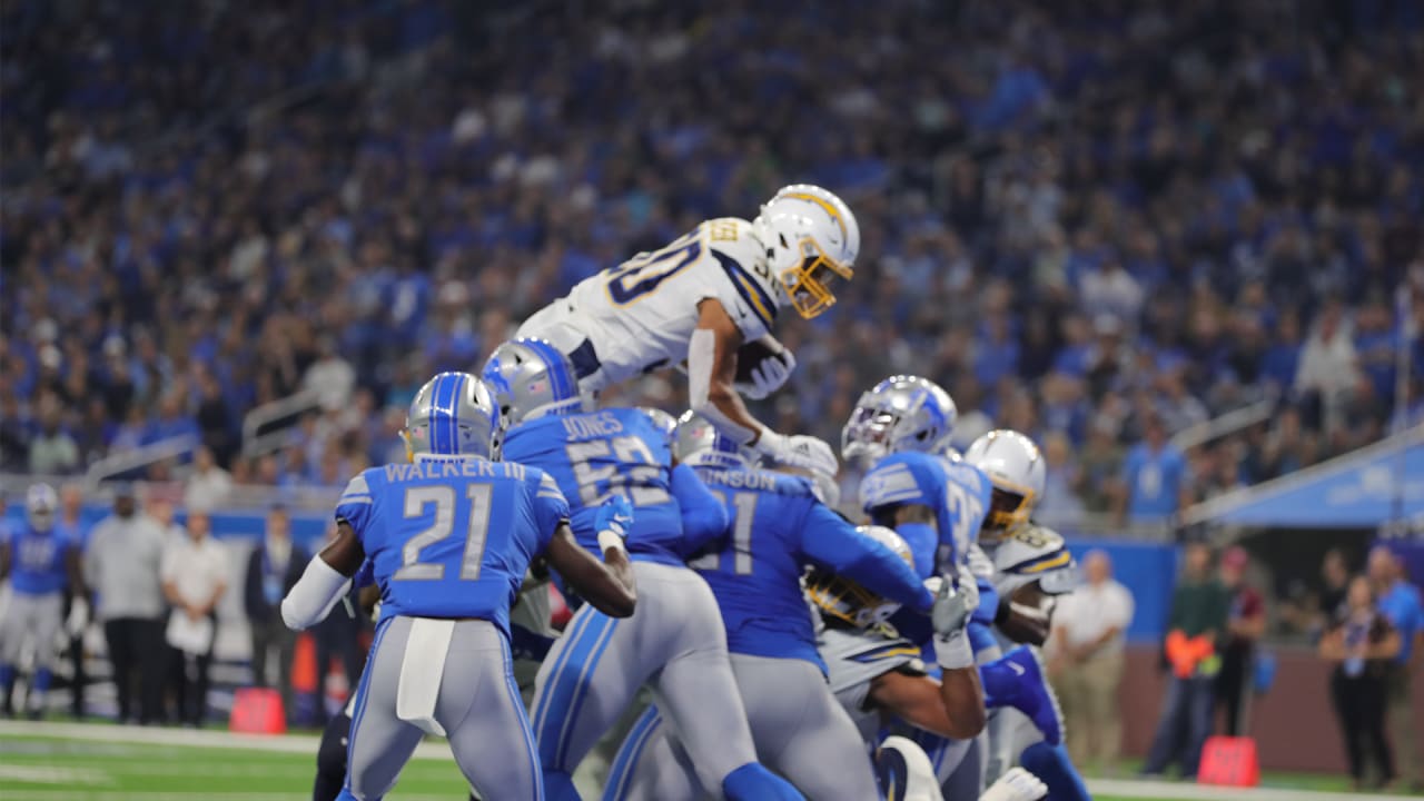 Austin Ekeler Leaps Over Goal Line For A Touchdown