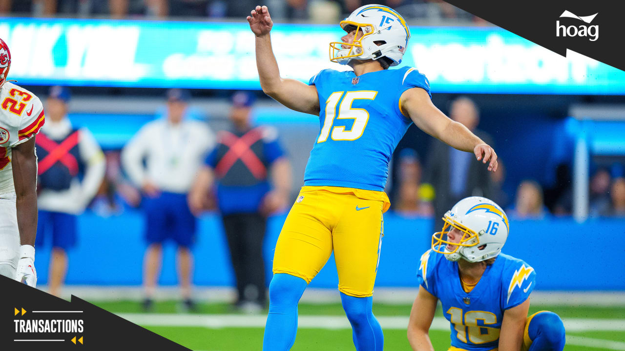 Los Angeles Chargers Sign Cameron Dicker to Active Roster; Place Dustin Hopkins on Injured Reserve 