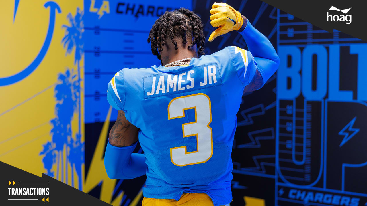 Los Angeles Chargers safety Derwin James Jr. (3) in action during an NFL  football game against the Las Vegas Raiders, Sunday, September 11, 2022 in  Inglewood, Calif. The Chargers defeated the Raiders