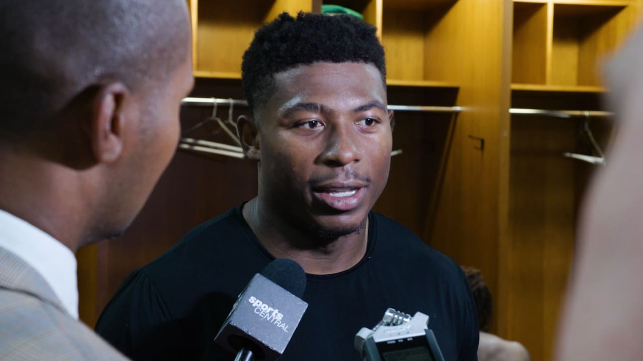 Media Availability: Joshua Kelley on Protecting the Quarterback