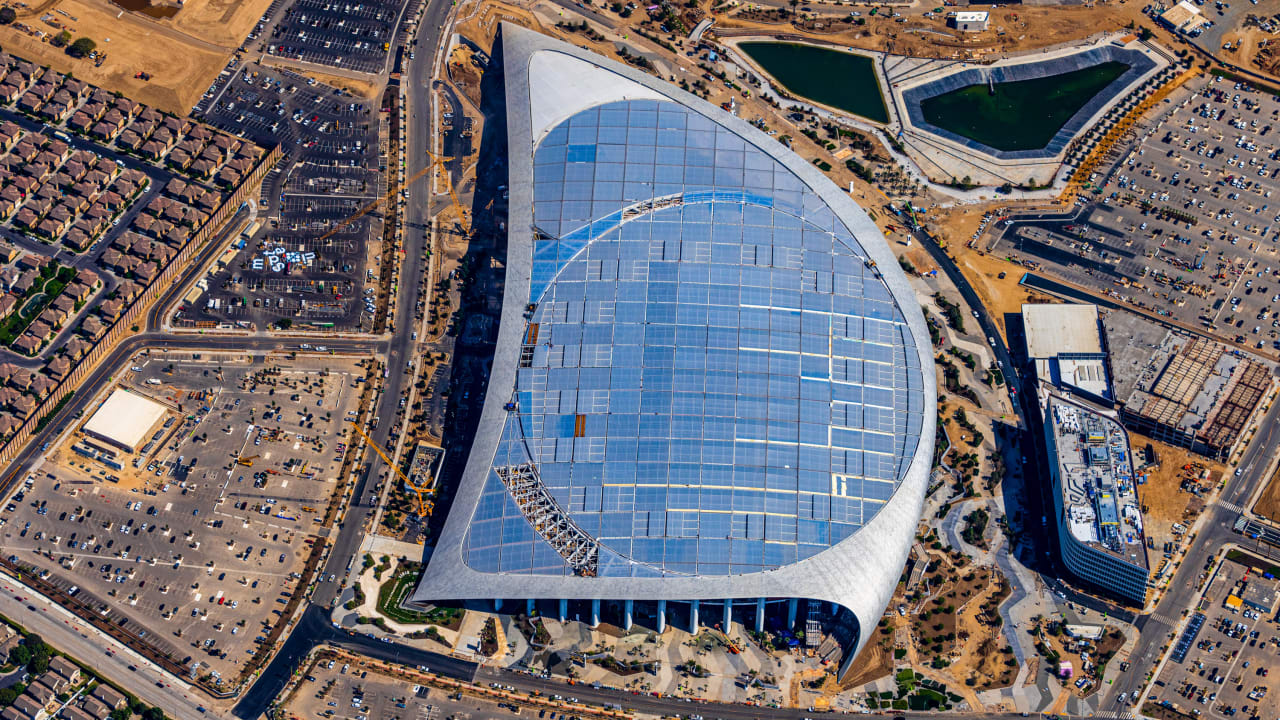 Photos June Aerial Views of SoFi Stadium Construction