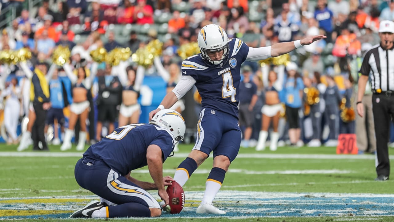 Money Badger' Los Angeles Chargers kicker Michael Badgley drills