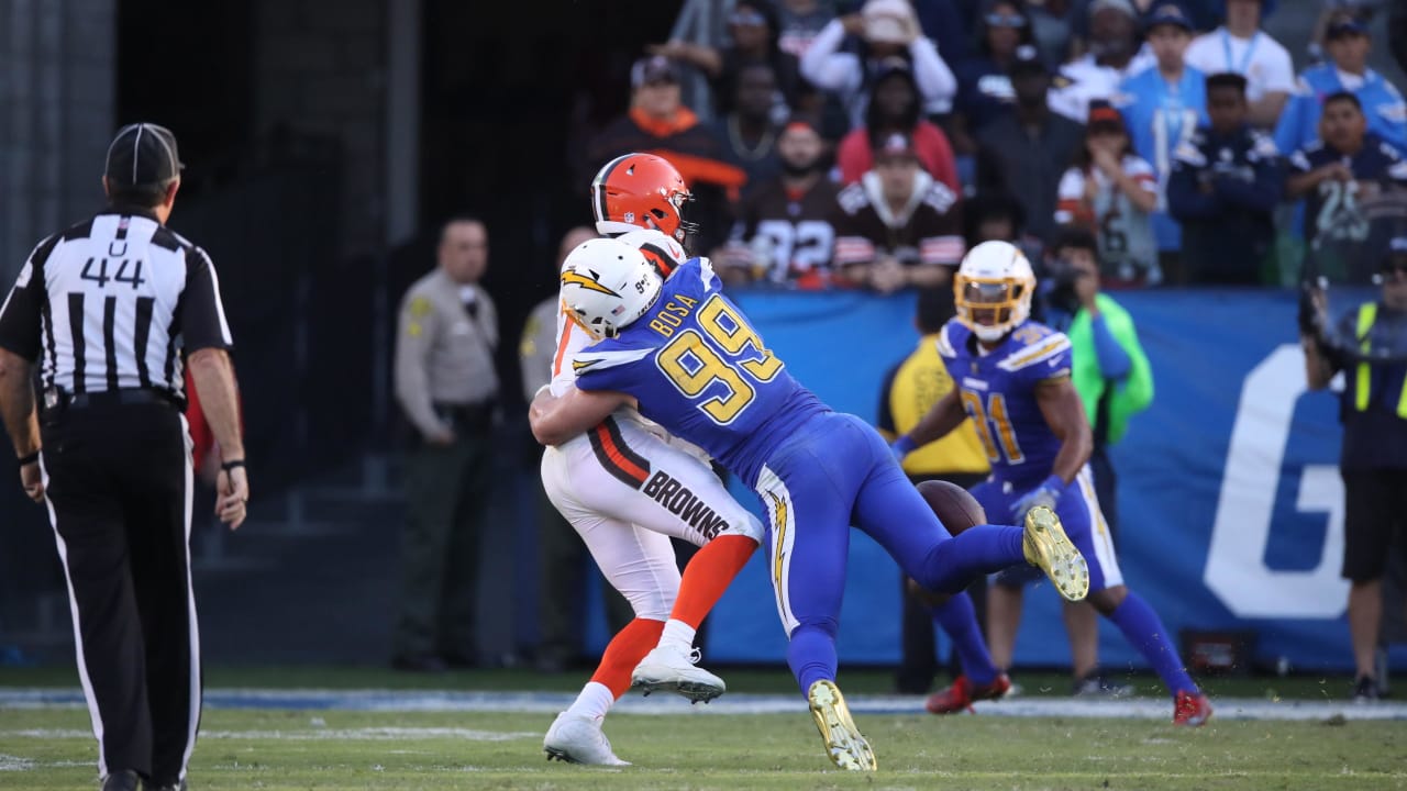 Joey Bosa gets first sack of the day but comes up limping - Bolts