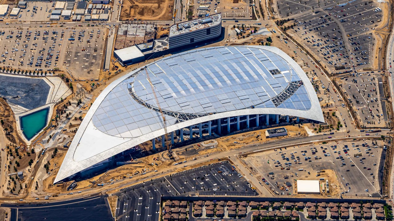 Photos May Aerial Views of SoFi Stadium Construction