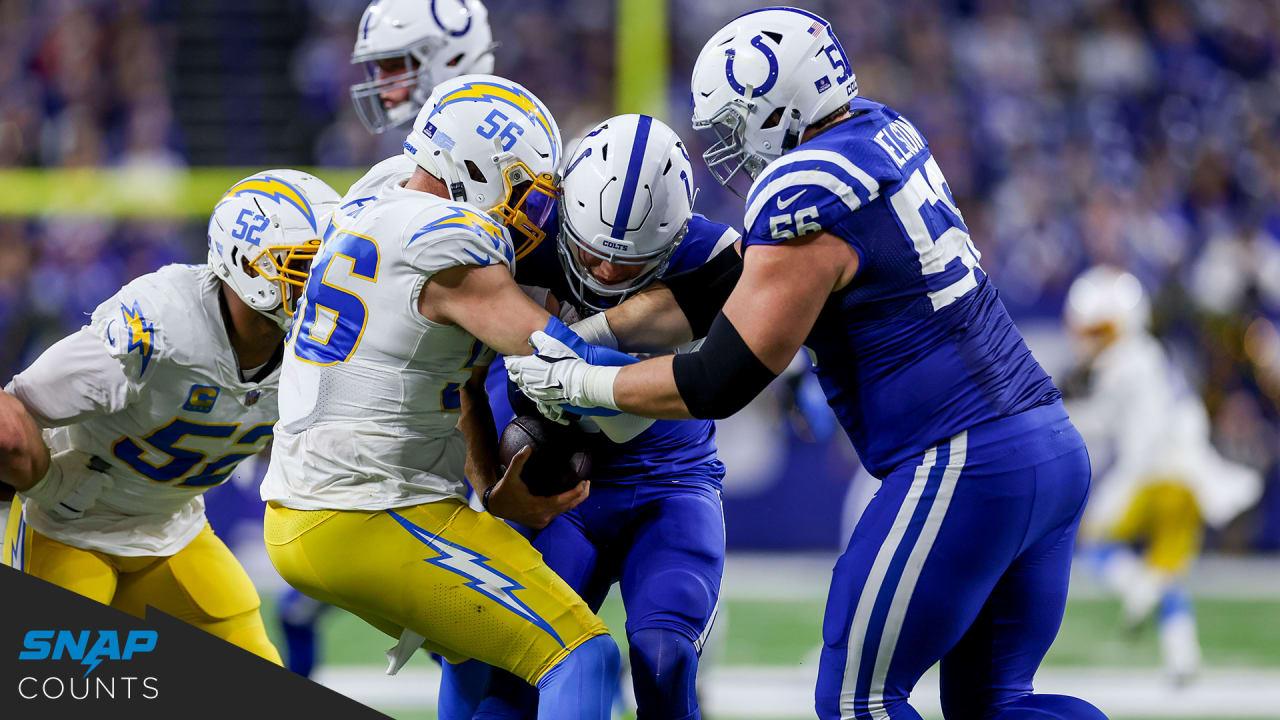 Snap Counts: Los Angeles Chargers at Indianapolis Colts