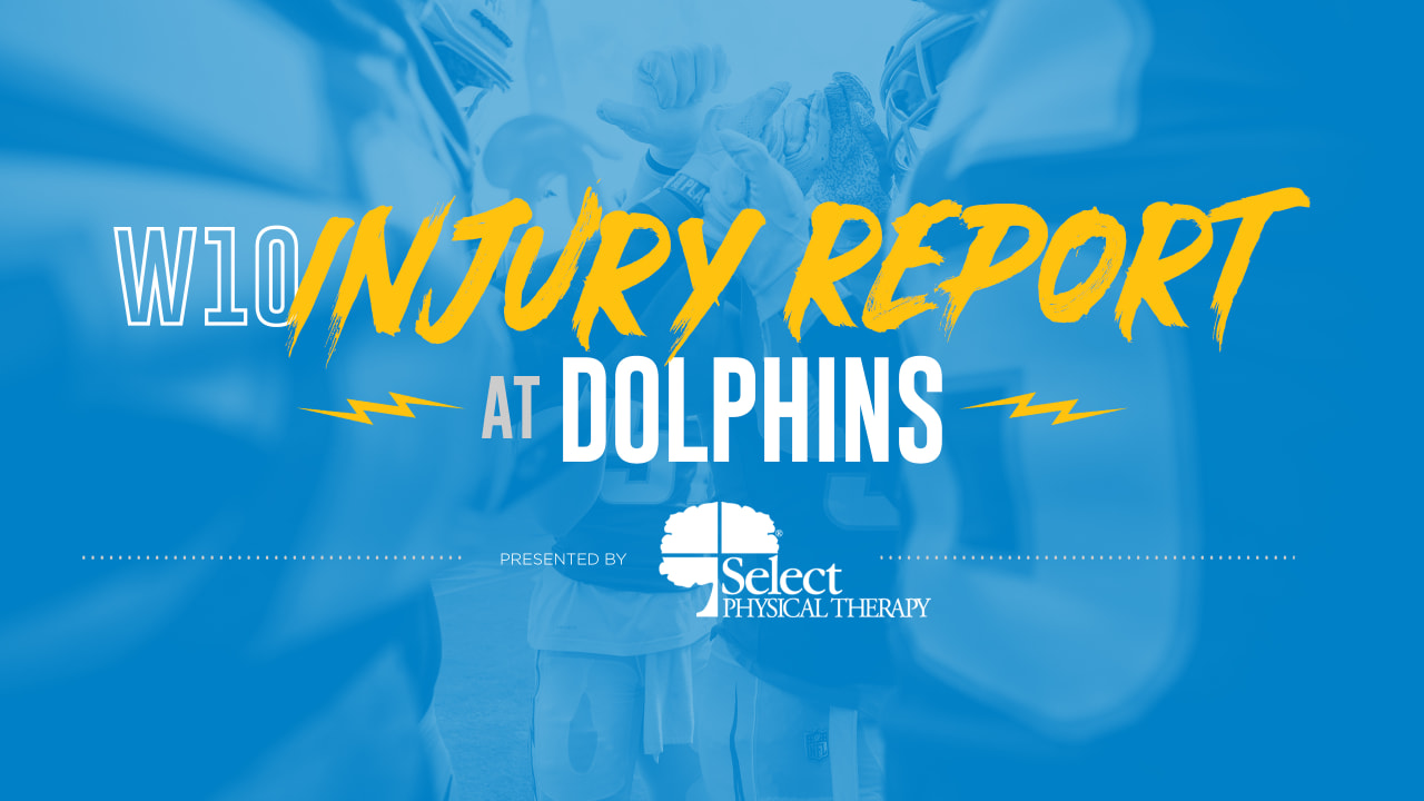 Chargers-Dolphins Week 10 Injury Report