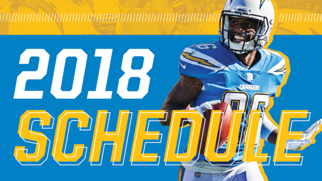 2018 Los Angeles Chargers Schedule 