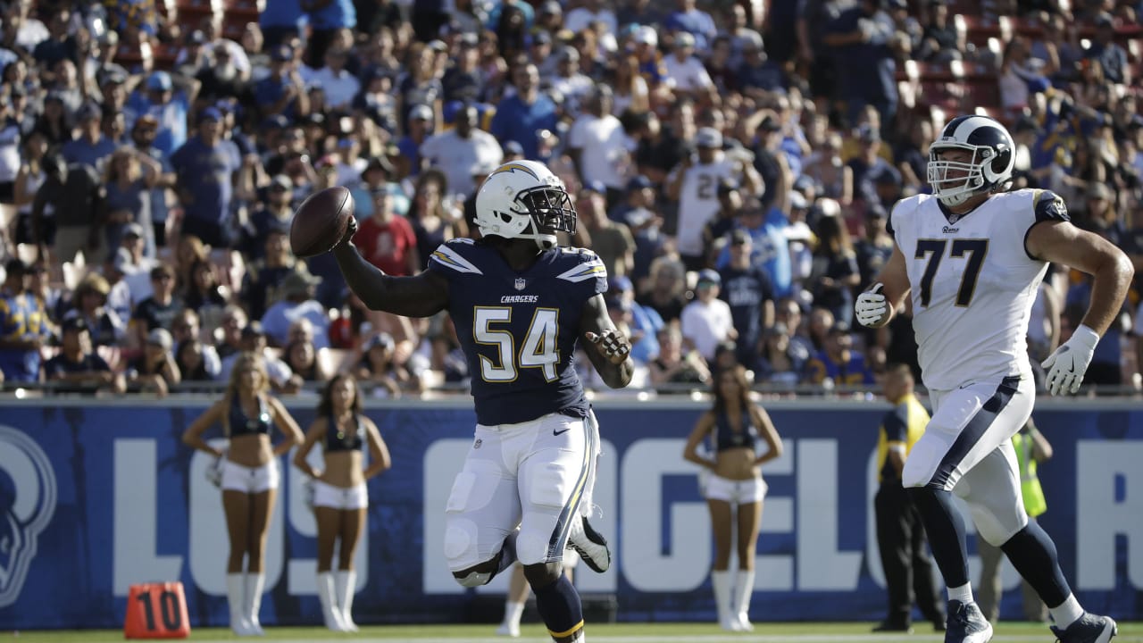 Column: Melvin Ingram gets a rush playing offense and defense, and Chargers  get 26-10 win over Raiders - Los Angeles Times