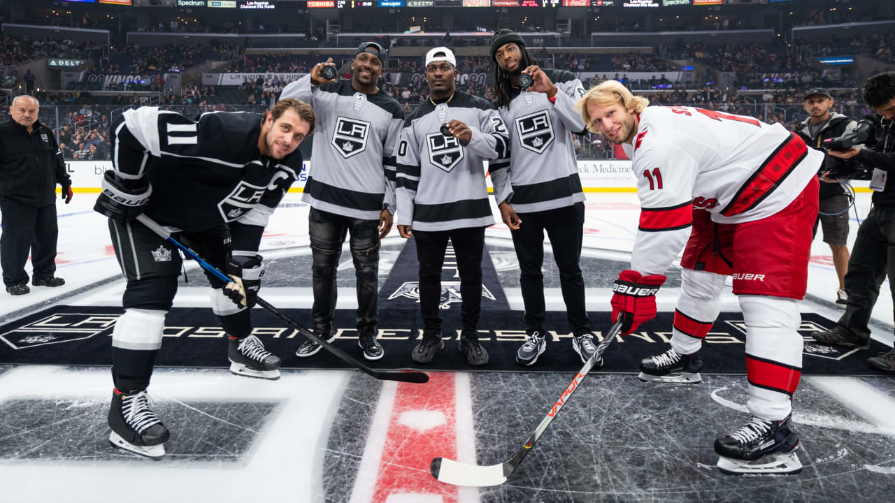 Chargers Night Puck Drop, ⚡️Electric puck drop from Los Angeles Chargers  Mike Williams, Desmond King & Thomas Davis., By LA Kings