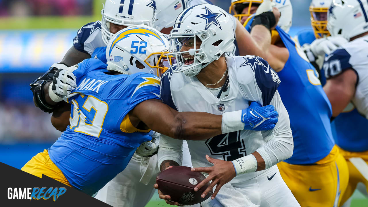 Monday Night Football: Dallas Cowboys edge past Los Angeles Chargers, 20-17