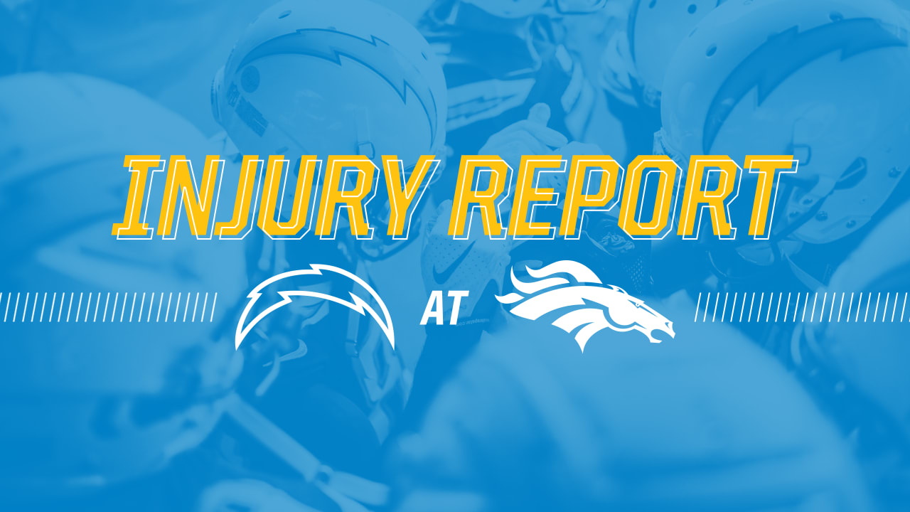 Chargers-Broncos Injury Report