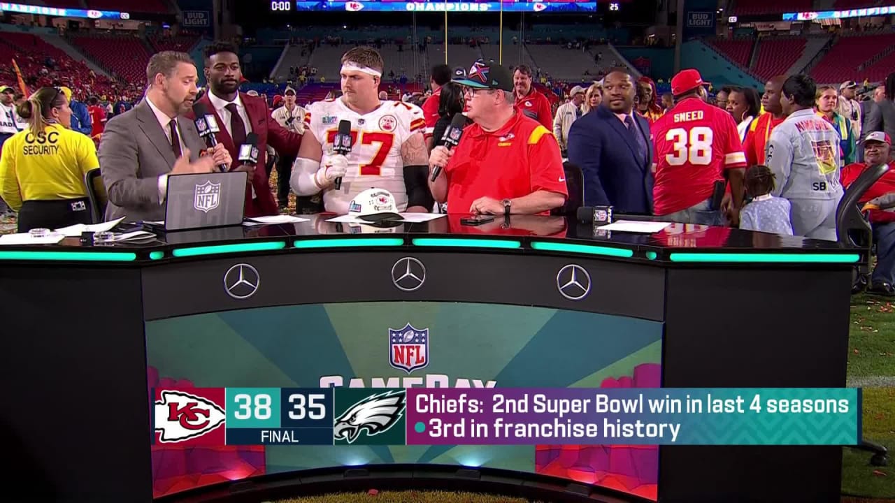 Actor Eric Stonestreet Praises Chiefs Line Alongside Andrew Wylie Super Bowl LVII