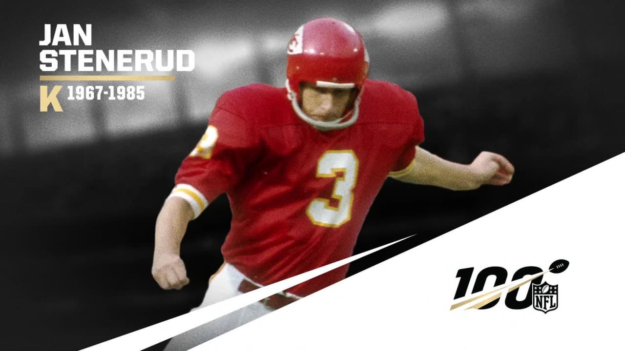 Jan Stenerud Kansas City Chiefs 1967-79, Green Bay Packers 1980-85 and  Minnesota Vikings 1…