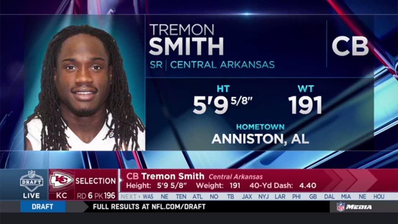 Chiefs select Tremon Smith, CB from Central Arkansas