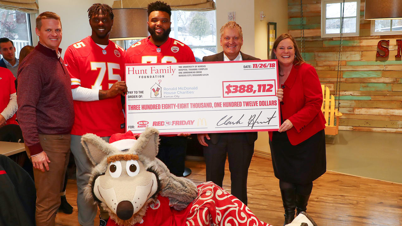 Chiefs Present Ronald McDonald House Charities of Kansas City with a Check for $388,112
