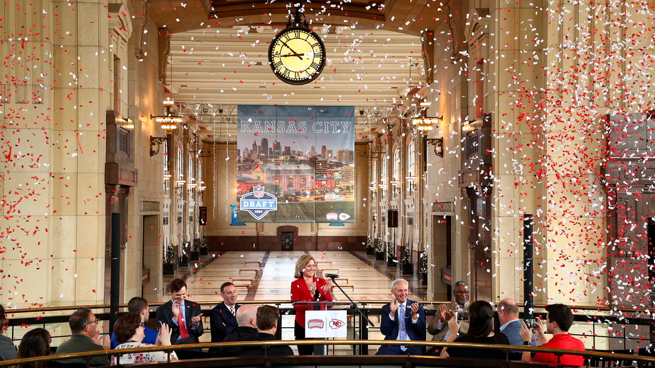 Underneath the largest NFL Draft stage at KC's Union Station - KCtoday