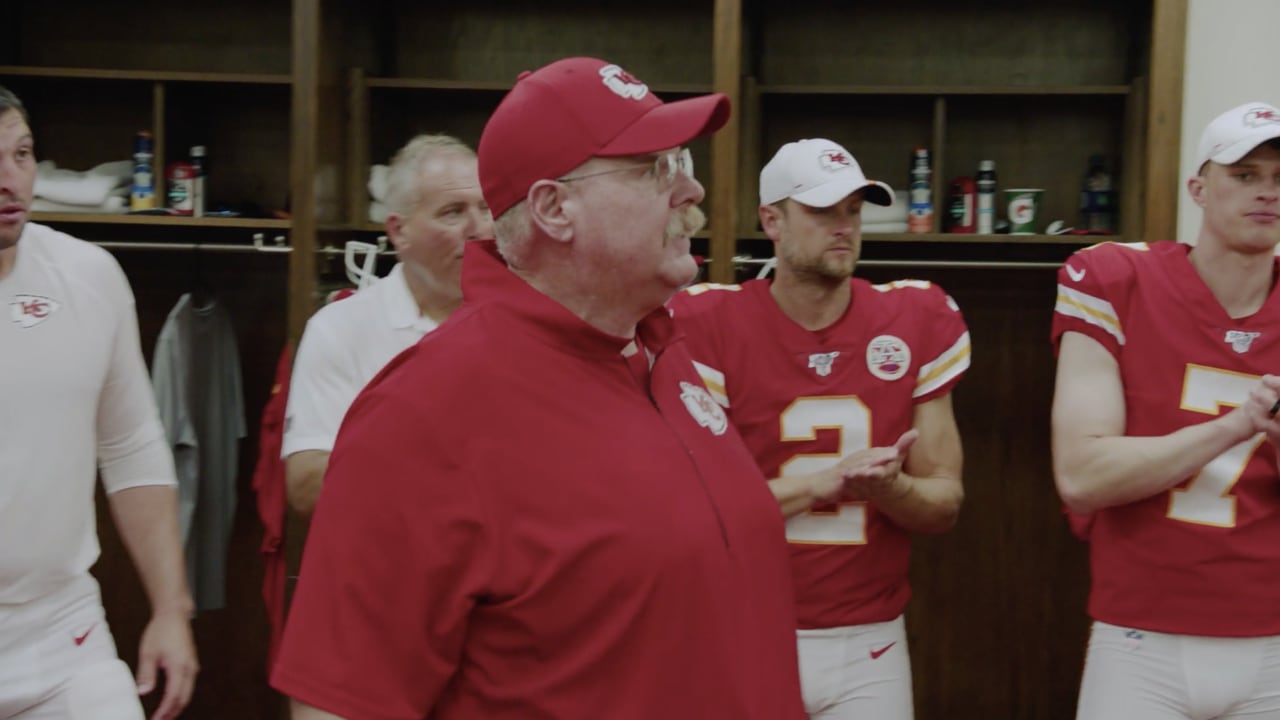 Chiefs vs. Bengals: Locker Room Celebration