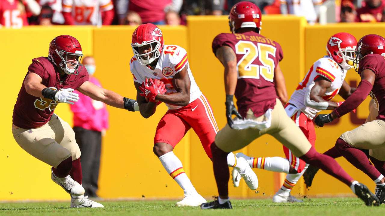 Byron Pringle of the Kansas City Chiefs reacts prior to Super Bowl