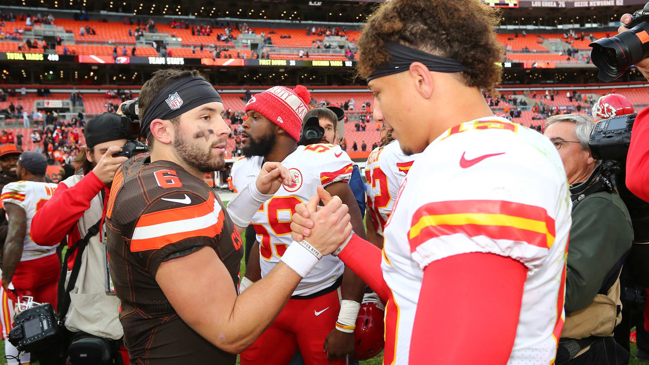 Peter Schrager on X: Baker vs Mahomes. Yes, please. @gmfb @Chiefs @Browns   / X