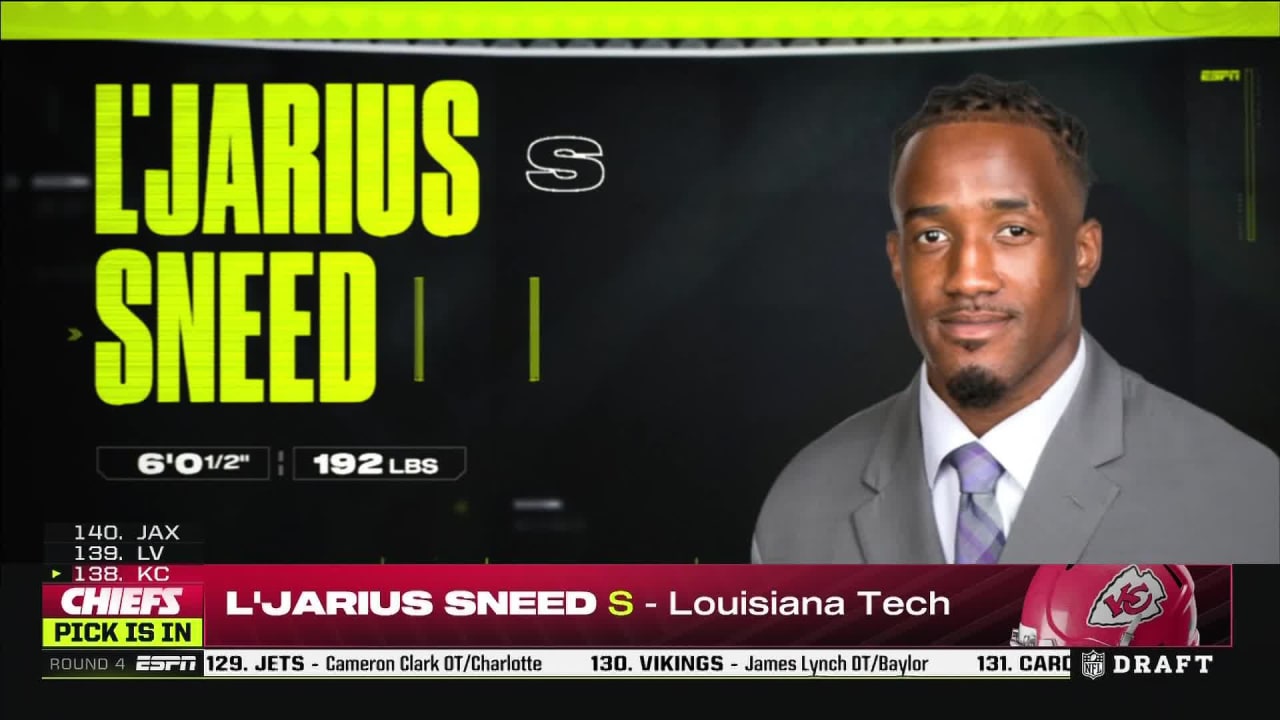 Instant analysis of Chiefs selecting DB L'Jarius Sneed at pick No. 138