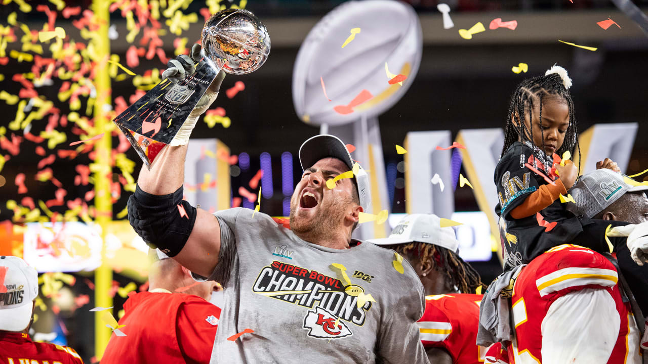 Central Michigan's Eric Fisher holds Super Bowl trophy, and maybe