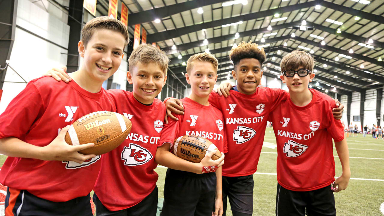 Chiefs surprise youth flag football team, surprise, champion, cheerleading, ▷LIVE: Chiefs players and cheerleaders surprise the seventh-grade YMCA flag  football champions at Arrowhead Stadium.  By  KMBC 9