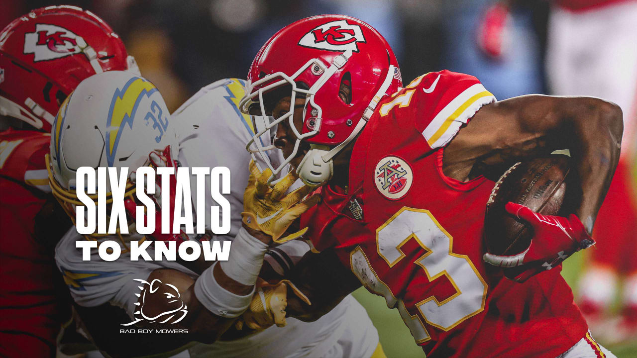 Six Stats to Know for Week 3 Chiefs vs. Chargers