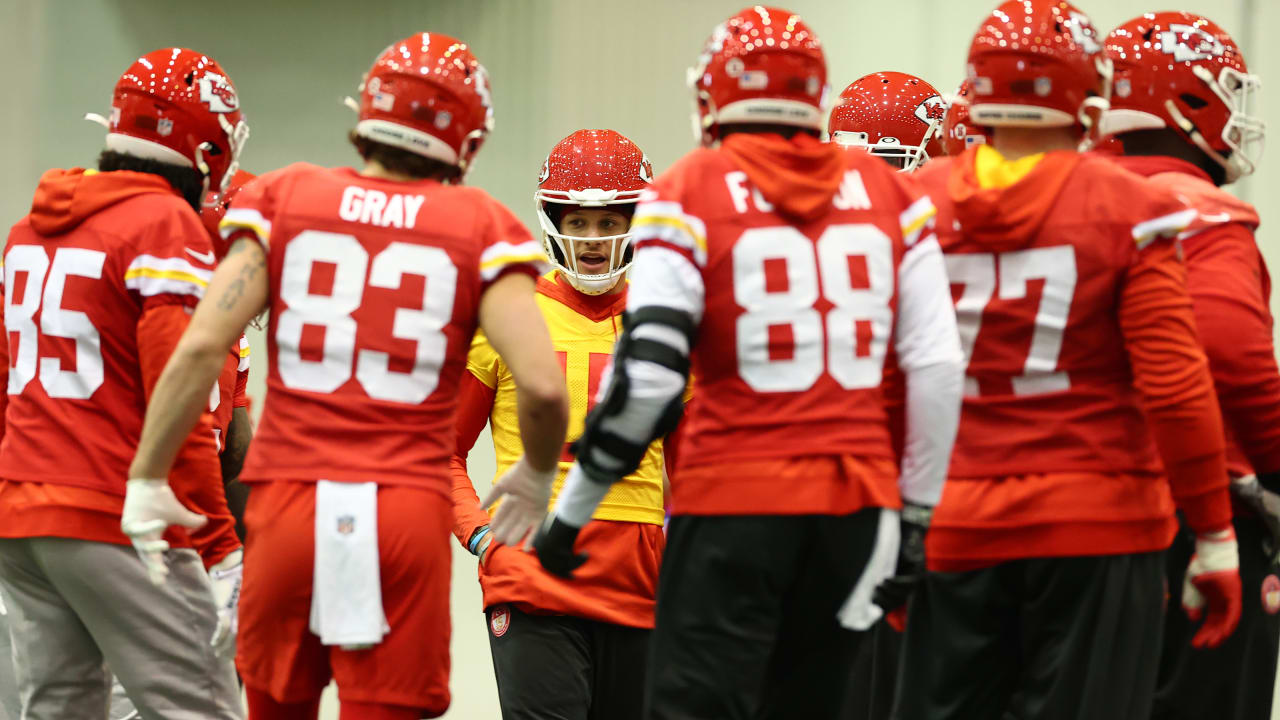 Kansas City Chiefs center Creed Humphrey (52) walks the sideline