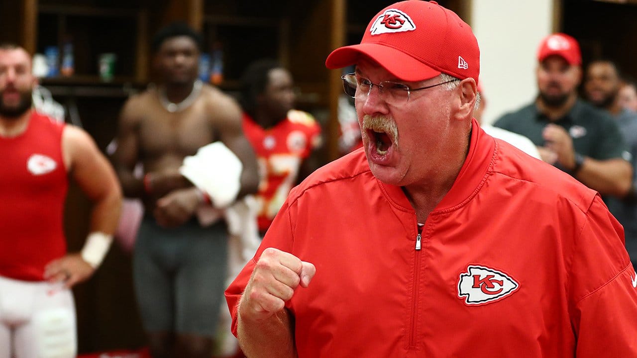 Coach Reid Making NFL History!  Kansas City Chiefs Locker Room