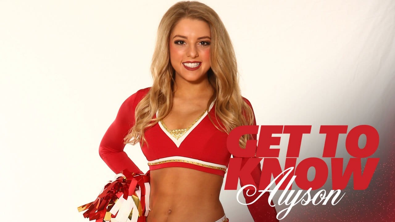 Kansas City Chiefs Cheerleader Alison  Cheerleading, Professional  cheerleaders, Beautiful costumes