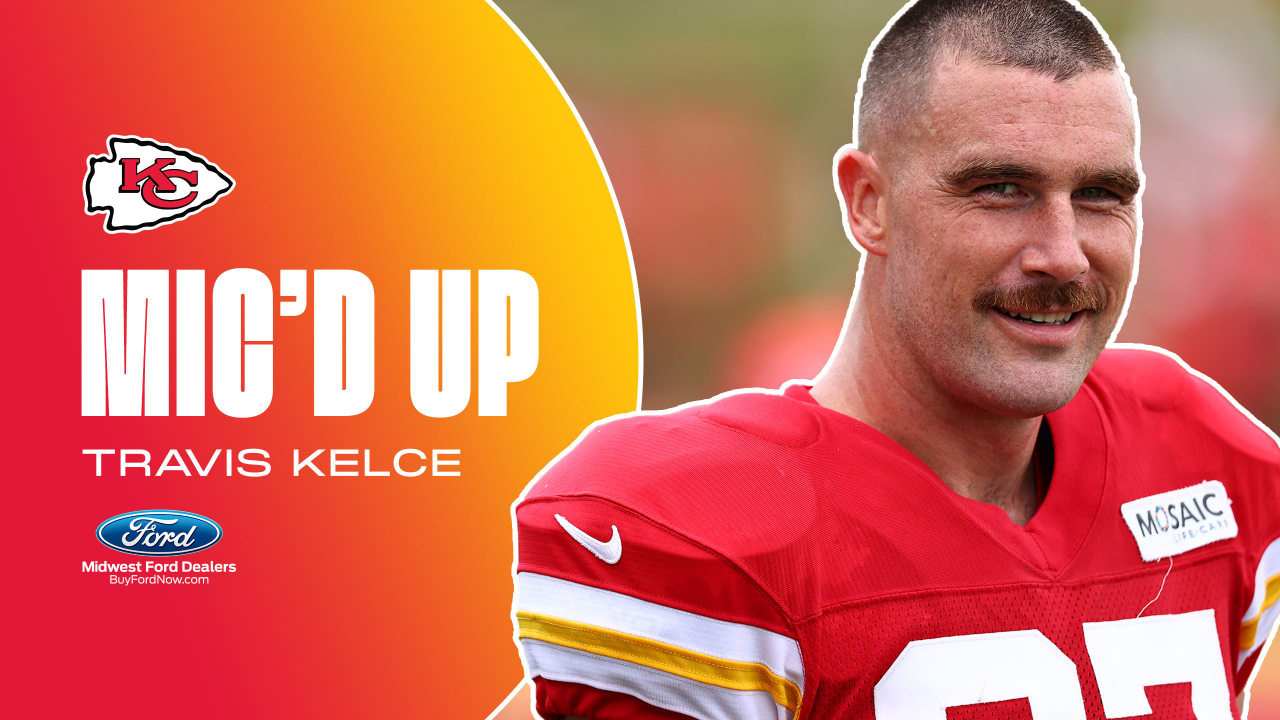 Kansas City Chiefs' Travis Kelce Cuts a Promo While Wearing the