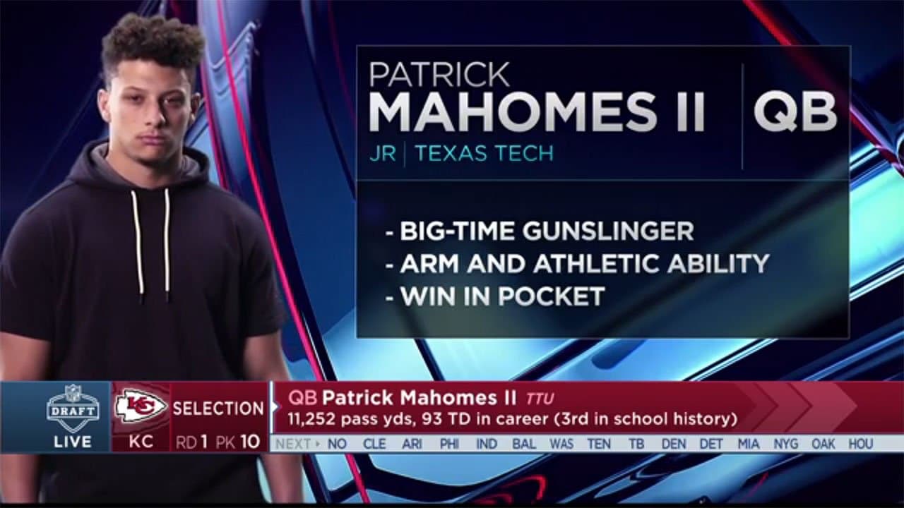 Mayock Mahomes has "Arm Strength like Favre"